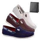 Kit 3 Pares Mocassim Casual Dockside Sapatenis Masculino + Carteira