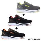 kit 3 Pares Tenis Masculino Casual Dia a Dia - RDW