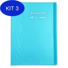 Kit 3 Pasta Catálogo Ofício Yes 50 Envelopes Bd50Ns Clear Azul