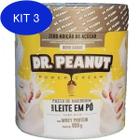Kit 3 Pasta De Amendoim Dr.Peanut 650G Leite Em Pó