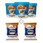 Kit 3 Pastas de Amendoim Leitinho 450g + 2 Alfajores Cookies 50g - La Ganexa