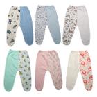 Kit 3 Pcs Roupa Bebe Mijao Culote Com Pe Estampas Sortidas