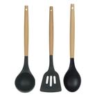 Kit 3 Pcs Utensilios Florarte - Preto