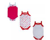 Kit 3 Peças Body Alcinha P/ Bebê Algodão Enxoval Feminino