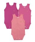 Kit 3 peças body regata Best Club Baby pink