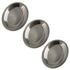 Kit 3 Peças Travessa Oval Funda Aço Inox 30cm Bandeja Restaurante Baixela Para Servir