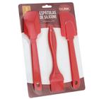 Kit 3 Peças Utensílios Cozinha Silicone Espat/Pincel CK4537