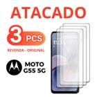 Kit 3 Película De Vidro Temperado 3D Para Moto G55 5G +