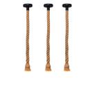 Kit 3 Pendentes Vintage Corda Sisal Retro Rústico Lustre