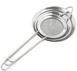 Kit 3 Peneira Coador de Metal 8CM 10CM 12CM, Peneira Cozinha, Kit Peneiras