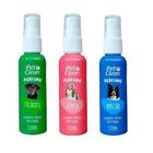 Kit 3 Perfume Colonia PetClean Macho Femea Filhote Pet