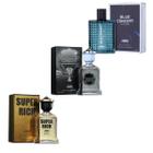 Kit 3 Perfumes Iscents Super Rich Conquer Blue Concept 100ml