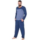 Kit 3 Pijamas Masculino Longo Vekyo Modas Inverno Bicolor Confortável Roupa de Dormir Blusa e Calça