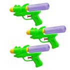 Kit 3 Pistola Arminha Water Gun Lança Água Brinquedo 18cm