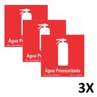 Kit 3 Placa de Aviso Sinalização Água Pressurizada 20cmx20cm - Jaime