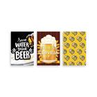 Kit 3 Placa Decorativa Quadro Trouxe Cerveja Emoji Cerveja Save Water Drink Beer Churrasco