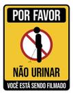 Kit 3 Placa Favor Urinar Você Está Sendo Filmado 36X46