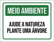 Kit 3 Placa Meio Ambiente Ajunatureza Plante Árvore 36X46