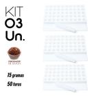 Kit 3 Placa Porcionadora Dosadora de Doces Brigadeiro 15g