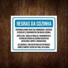 Kit 3 Placa Regras Da Cozinha Respeite Deixe Limpo