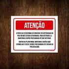 Kit 3 Placa Sinalização - Atenção Porta Plataforma