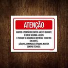 Kit 3 Placa Sinalização - Atenção Portão Edifício