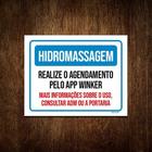 Kit 3 Placa Sinalização - Hidromassagem Realize Agendamento