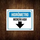 Kit 3 Placa Sinalização - Hidrômetro Medição Aqui