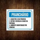 Kit 3 Placa Sinalização - Pranchário Cadastre Prancha