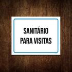 Kit 3 Placa Sinalização - Sanitário Para Visitas