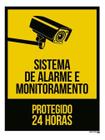 Kit 3 Placa Sistema Alarme Monitoramento Protegido 24 36X46