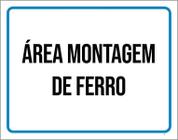 Kit 3 Placas Ambiente - Área Montagem De Ferro