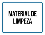 Kit 3 Placas Ambiente Sinalização Setor Material De Limpeza