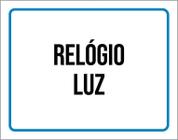 Kit 3 Placas Ambiente Sinalização Setor Relógio Luz