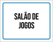 Kit 3 Placas Ambiente Sinalização Setor Salão De Jogos