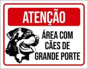 Kit 3 Placas - Atenção Área Com Cães Grande Porte