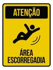 Kit 3 Placas Atenção Área Escorregadia Ícone 36X46