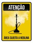 Kit 3 Placas Atenção Área Sujeita Neblina 36X46