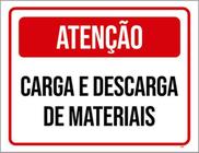 Kit 3 Placas Atenção Caga Descarga Materiais