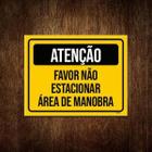 Kit 3 Placas Atenção Favor Não Estacionar Área Manobra