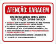 Kit 3 Placas Atenção Garagem Uso Vagas