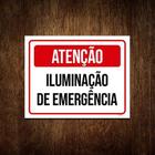 Kit 3 Placas Atenção Iluminação De Emergência