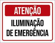 Kit 3 Placas Atenção Iluminação Emergência 36X46