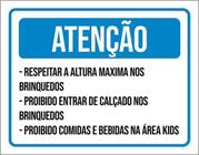 Kit 3 Placas Atenção Respeitar Altura Máxima Calçado - Sinalizo