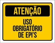 Kit 3 Placas Atenção Uso Obrigatório Epi 36X46