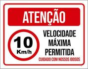 Kit 3 Placas Atenção Velocidade Máxima Idosos 36X46