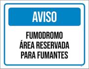 Kit 3 Placas Aviso Fumodromo Área Reservada Para Fumantes