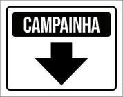 Kit 3 Placas Campainha Seta Pra Baixo - Sinalizo