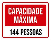 Kit 3 Placas Capacidade Máxima 144 Pessoas