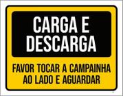 Kit 3 Placas Carga Descarga Tocar Campainha Ao Lado